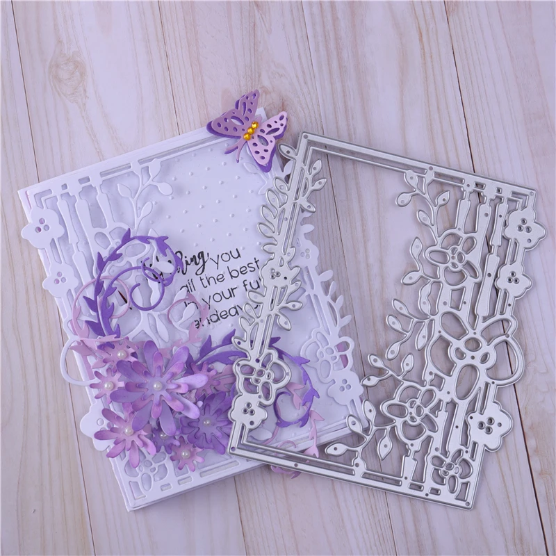 Eastshape штампы Цветочная рамка металлические для резки скрапбукинг новинка 2020