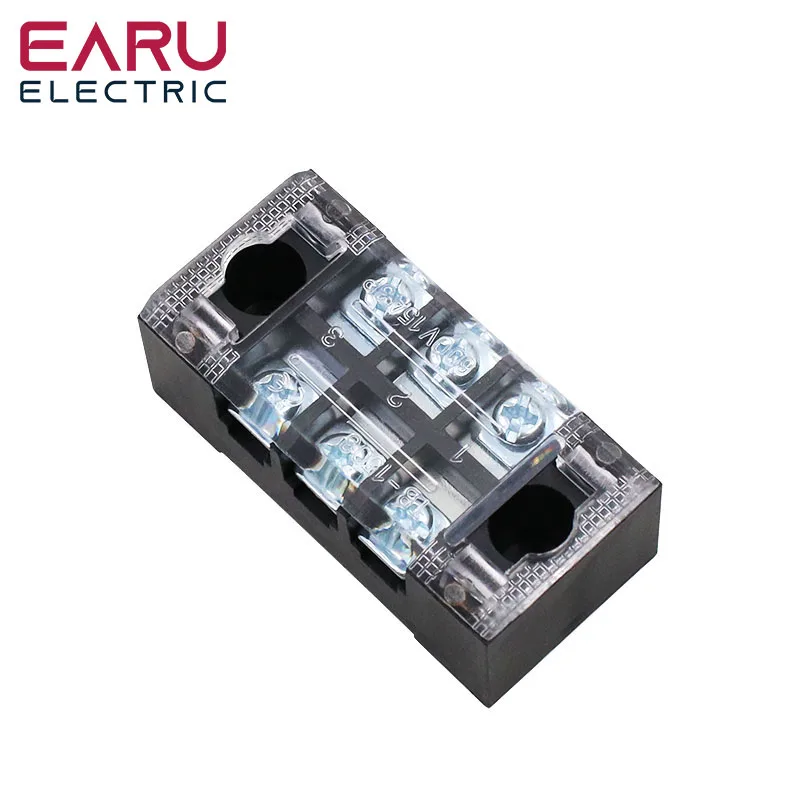 15A 600V Dual Row Barrier Screw Terminal Block Wire Connector TB Series 3 4 5 6 8 10 12 16 20 Positions Ways Factory Wholesale |