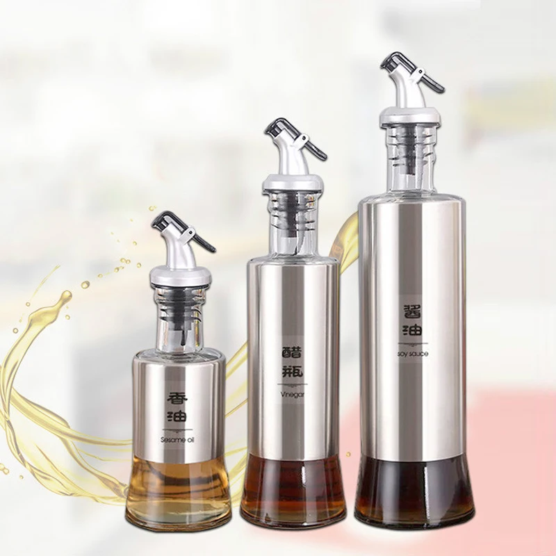 Диспенсер для приправ бутылка соуса стеклянная хранения масла уксуса Креативные
