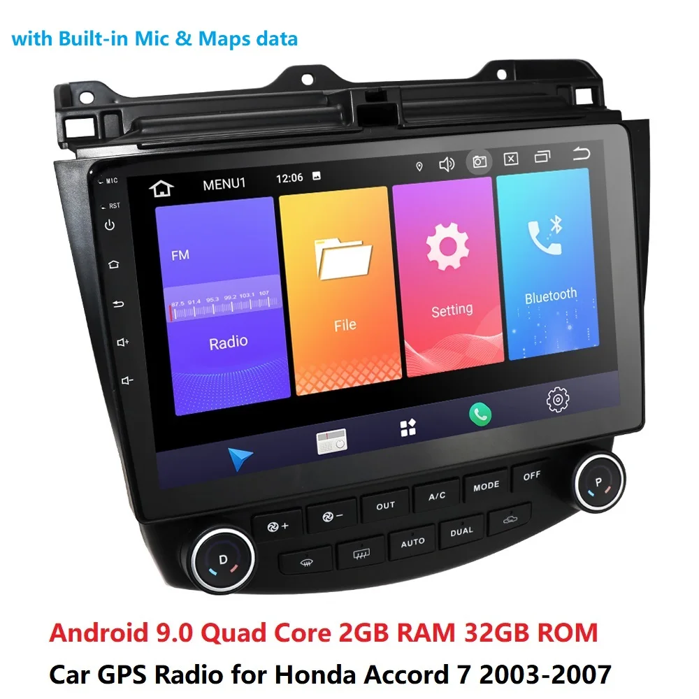 Hizpo 2G + 32G Android 9 0 4G Автомобильный Радио мультимедийный плеер для Honda Accord 7 2003-2007