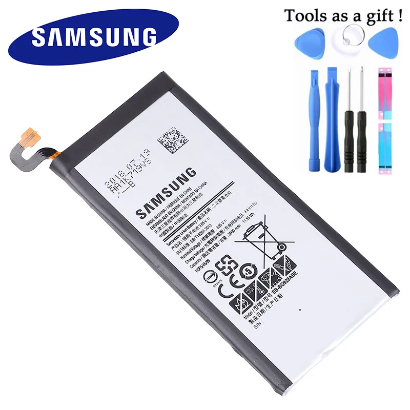 100% Оригинальный аккумулятор EB-BG928ABE для Samsung Galaxy S6 edge Plus + SM-G9280 G928P G928F G928V G9280 G9287 3000