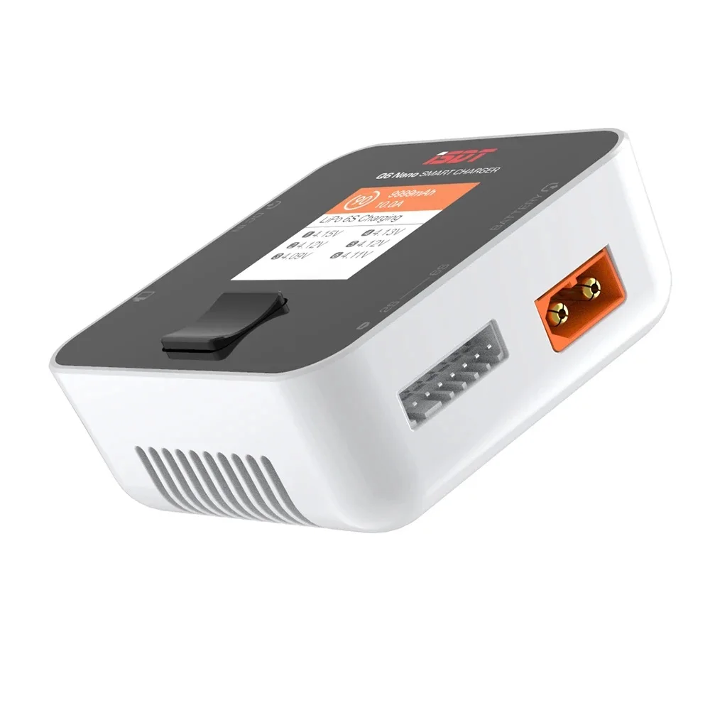 ISDT Q6 Nano BattGo 200W 8A Lipo Battery Charger White Color With XT60 Plug Parallel Charging Board | Электроника