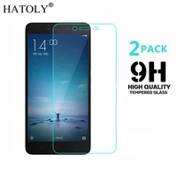 2pcs tempered glass for xiaomi redmi note 2 screen protector for xiaomi redmi note 2 film xiaomi redmi note 2 glass hatoly