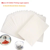 50pcs a4 wafer paper blank edible icing sugar papers for cake decorating edible printing kosher paper sugarcraft baking supply