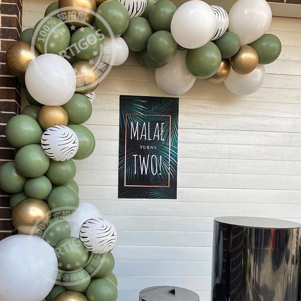137 шт. авокадо зеленый шар гирлянда арочный Комплект Зебра латексных воздушных