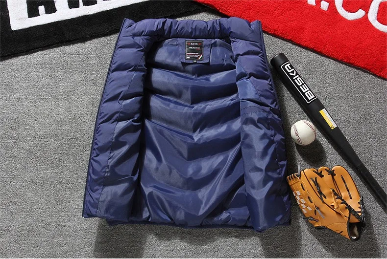 Жилет мужской зимний модная повседневная плотная теплая безрукавка с хлопковой