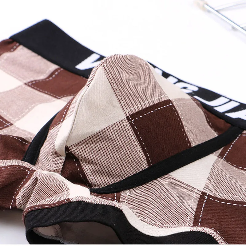 Трусы-боксеры мужские хлопковые пикантное нижнее белье повседневные дышащие