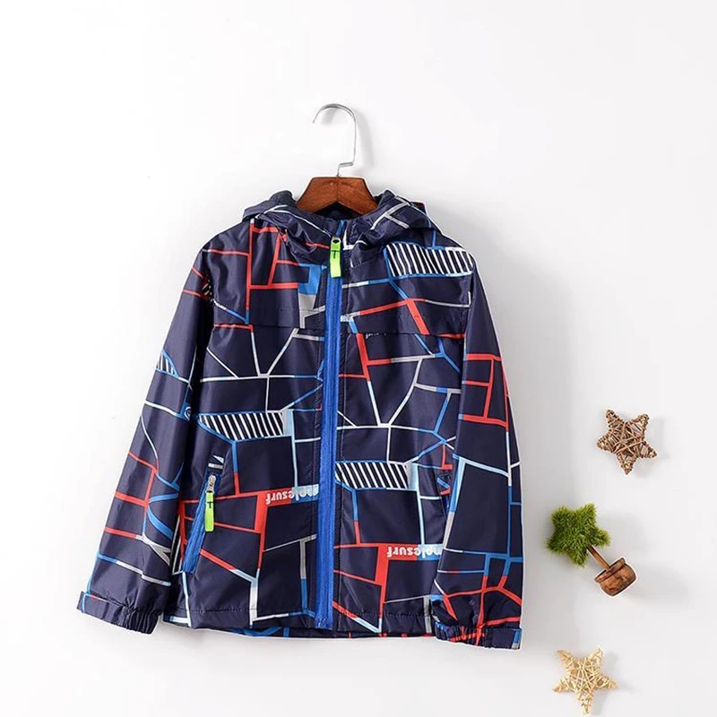 Горячая распродажа! Весенняя куртка для мальчиков детская водонепроницаемая