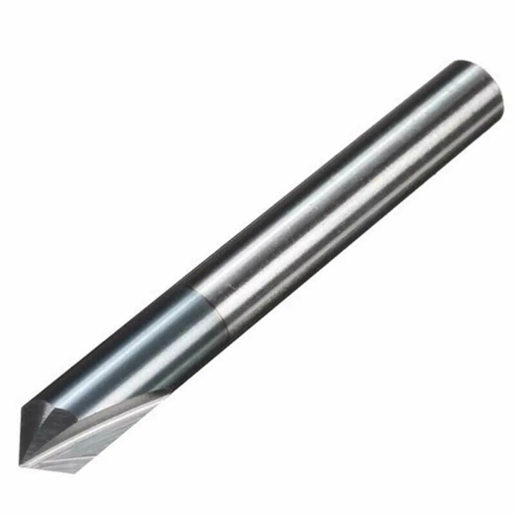 

2Flutes Chamfer Mill Cutters 2PCS 6mm 90Degree Carbide End HRC45 Durable