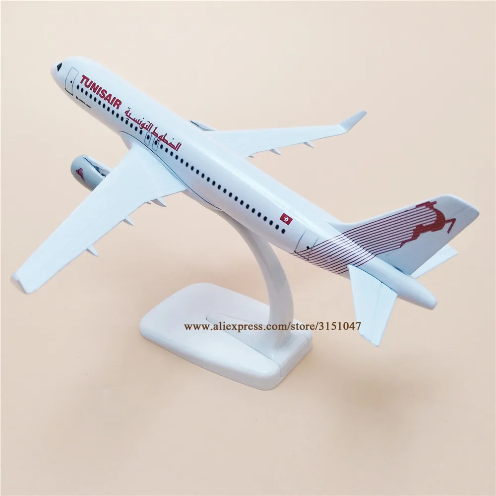 20 см Tunis Air Airbus A320 Airlines модель самолета из сплава металла литья под давлением Airways