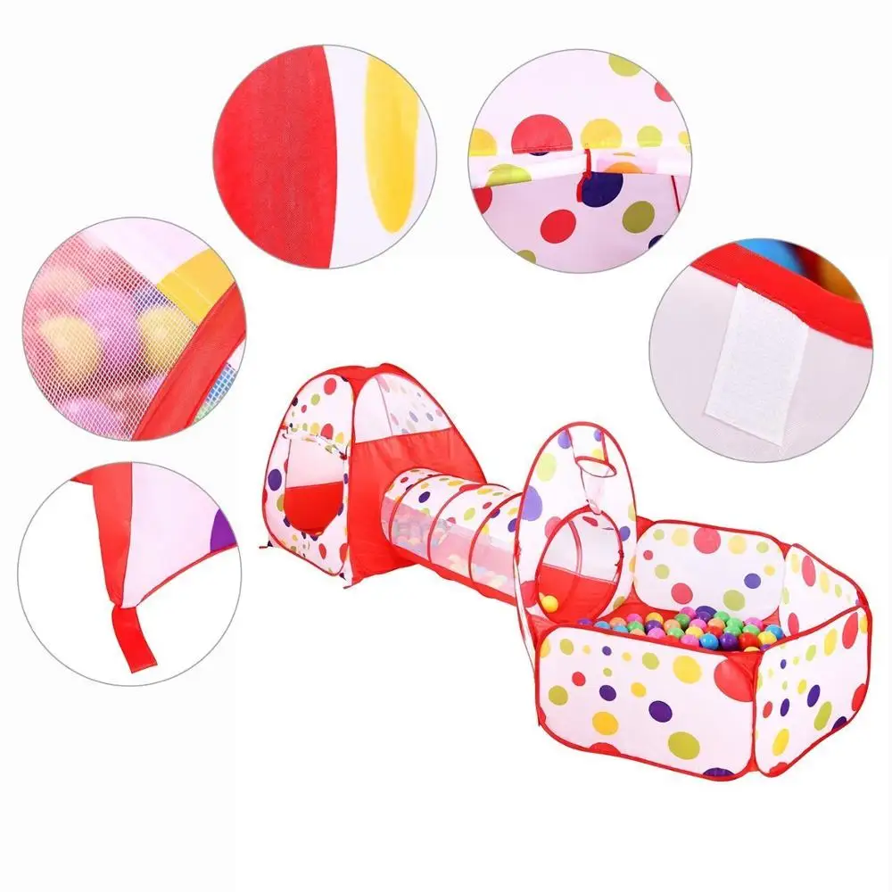 Складной бассейн с большим шариком 3 в 1 детская палатка для кемпинга игровой