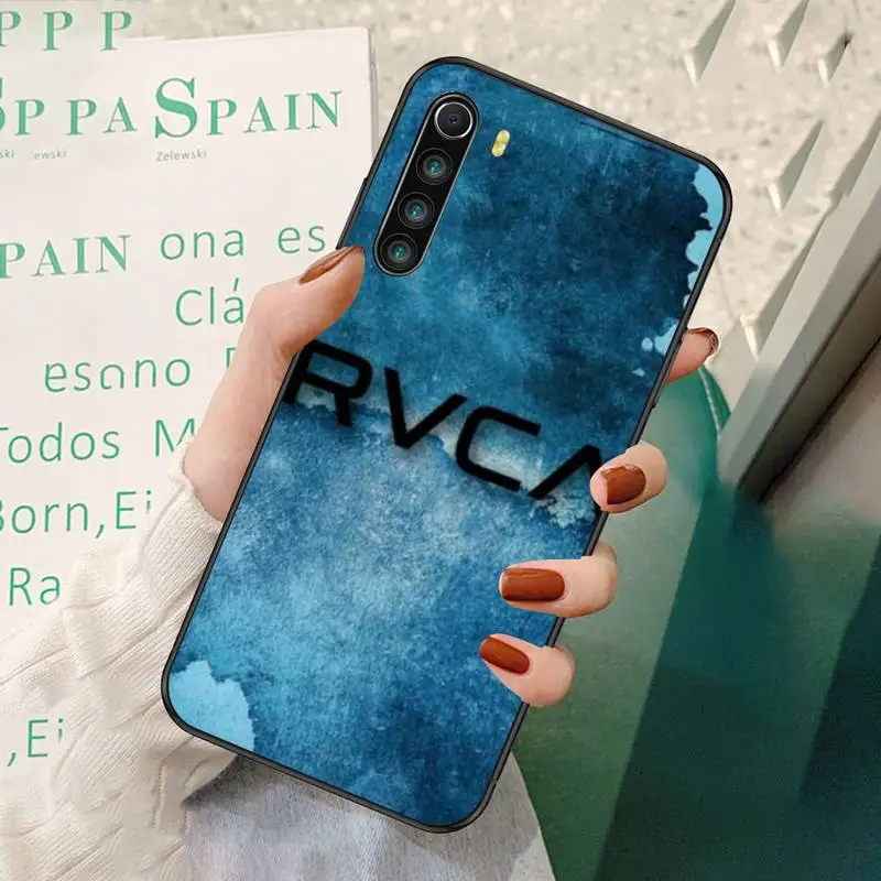 

RVCA Luxury Brand Black Soft Phone Cases For Redmi 7 8 9 A K20 30 Pro Note 8 9 Pro 9s