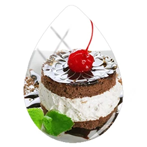 TAFREE Cake Pattern Jewelry Dessert Paintings Tear Drop Cabochon Handmade Glass Cabochons Gifts Women s/lot | Украшения и