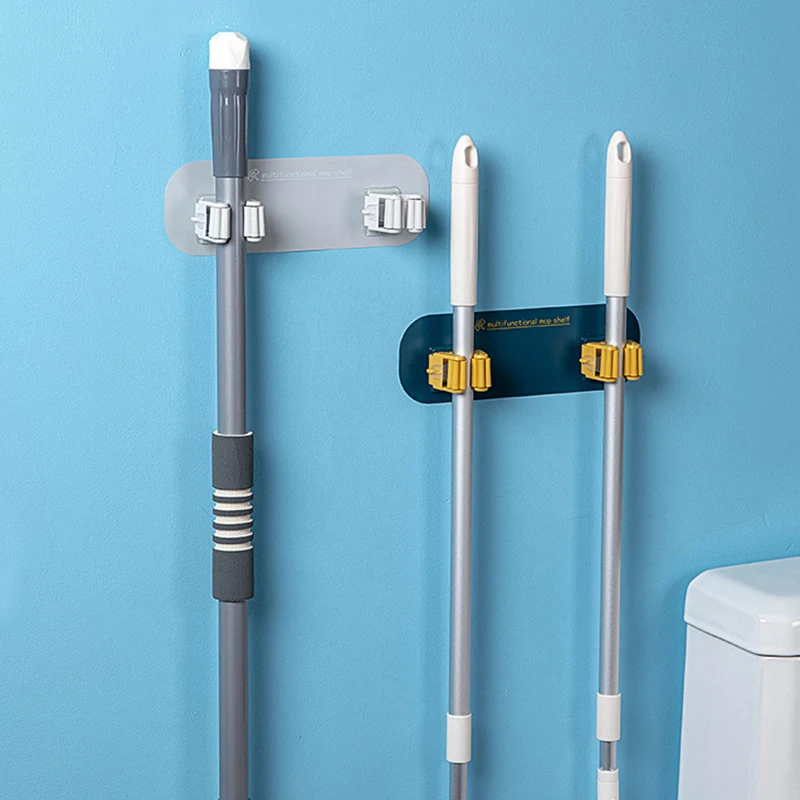 

Mop Hook Wall Hook Domestic Life Toilet Bathroom Kitchen Hook Broom Clip Drilling-free Super Viscous Accommodate Cleaning Tools