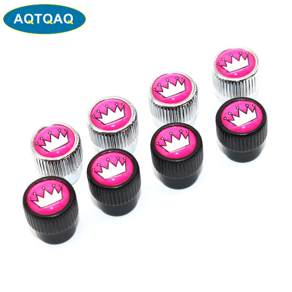 4 шт./компл. цинковый сплав розовая Корона Стиль крышка на стержень клапана шины