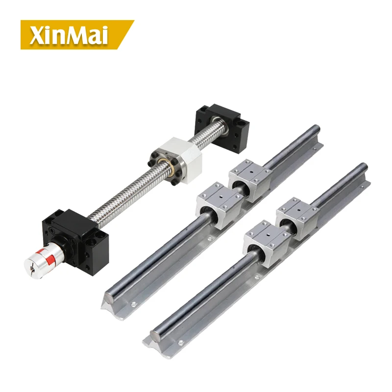 2 шт. SBR12 300 линейный рельсовый шариковый винт SFU RM1204 250mm + BK/BF10 торцевой подшипник