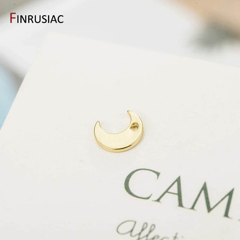 Позолоченные мини подвески в виде Луны для изготовления ювелирных изделий