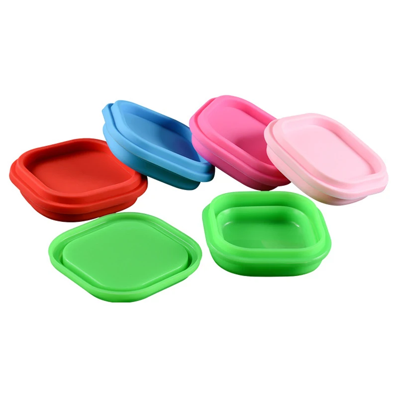 Силиконовый Ланч бокс складной контейнер для еды хранения безопасный