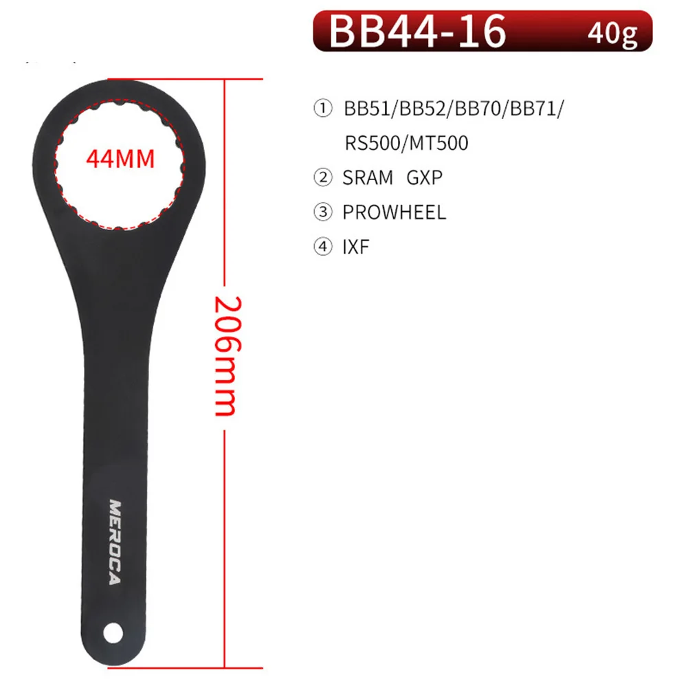 Black 1* Bicycle Wrench Crankset Aluminum Alloy Removal Tool BB44/BB46