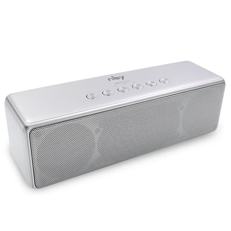 Elegant Silver Nby 5510 портативный Bluetooth динамик 10 Вт беспроводной внешний динамик 3D стерео Вуфер музыкальный Бумбокс fm-радио тяжелый компьютер бас - Цвет: Elegant Silver