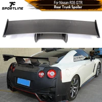 car styling carbon fiber frp rear tail trunk spoiler boot lip wing for nissan gtr gt r r35 2009 2015