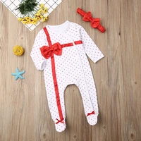 christmas baby rompers santa claus girl boy kids romper jumpsuits hat xmas infant baby clothes outfits