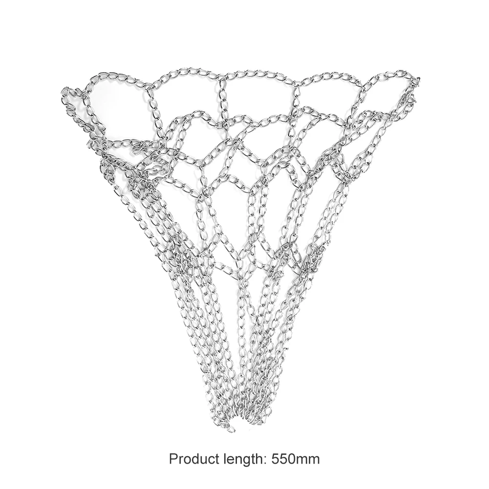 

Sports Basketball Metal Net Durable Outdoor Backboard Goal Rim Ball Chain Mesh Basketball Rack Equipment with Hooks