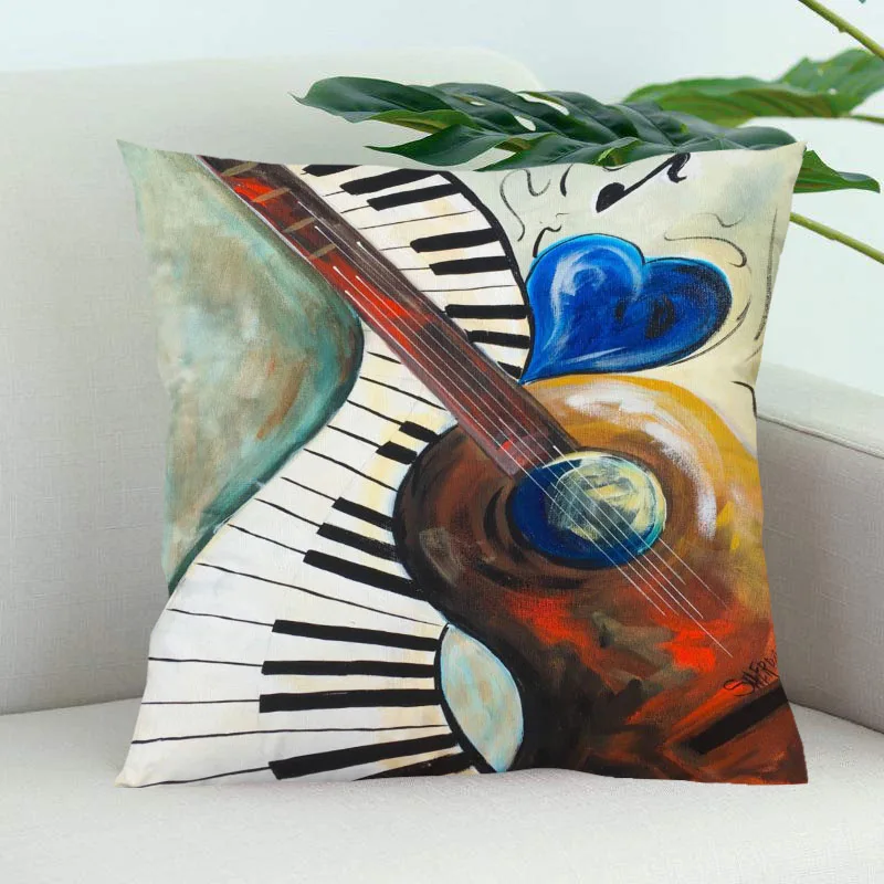 Музыкального искусства накидка для подушки Спальня дома или офиса декоративные