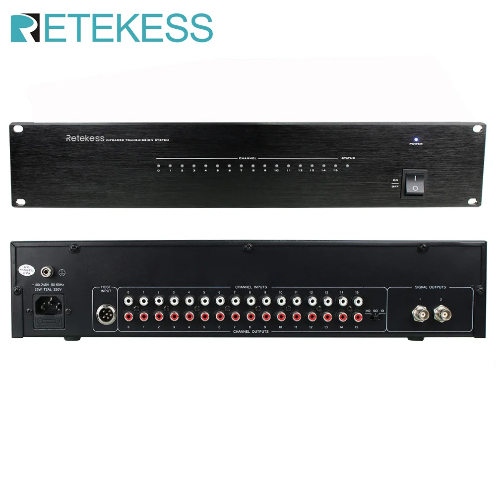 

Беспроводная инфракрасная система передачи данных Retekess T149, 8 каналов, контроллер для цифровой инфракрасной системы голосового распределен...