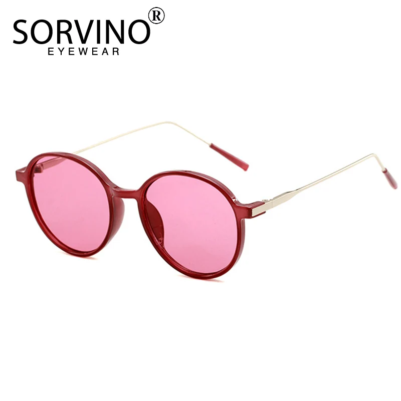 Мужские и женские Овальные Солнцезащитные очки SORVINO ретро дизайн лето 2020 высокое
