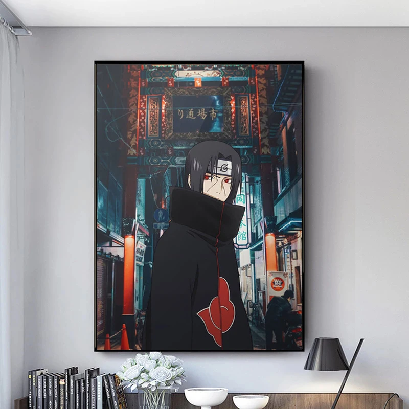 

Canvas Painting Japanese Anime Naruto Poster Print Sasuke Vintage HD Wall Art Picture Cuadros Living Room Home Decoration Mural