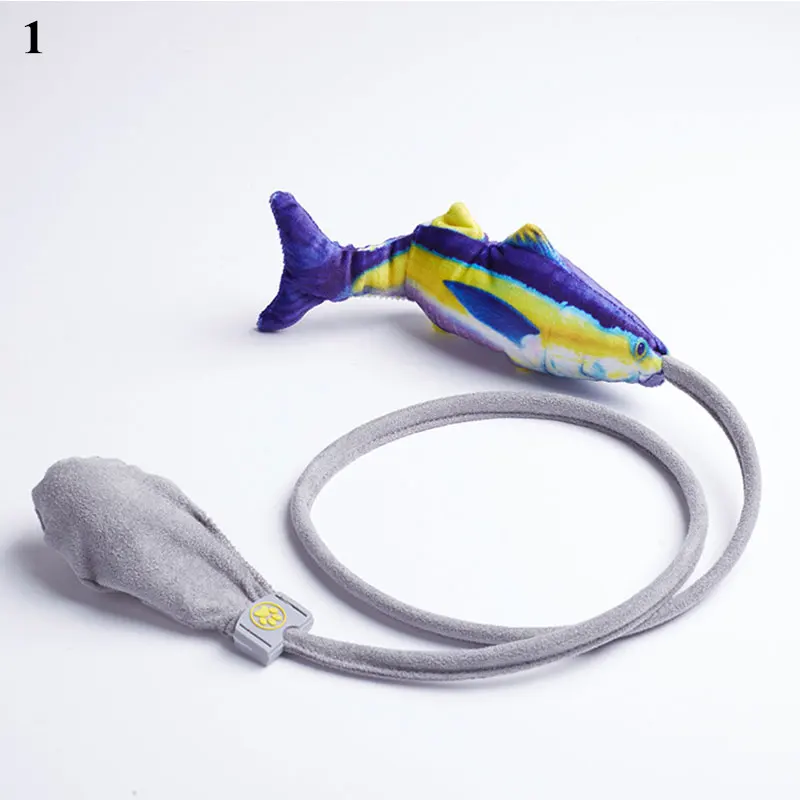 

Cats Plush Fish Toys Pet Chew Interactive Toys Manually Press Airbag Simulation Fish Simulation Bend Tail Cat Toy Pet Supplies