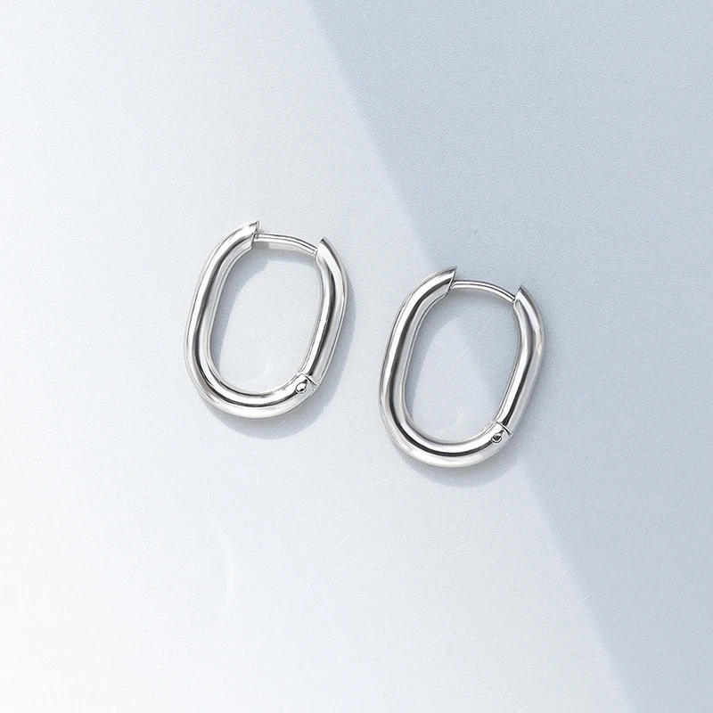 

TOSOKO Stainless Steel Jewelry Christmas Retro Geometry U-Shaped Earrings Women's Winter Fashion Earrings BSF353