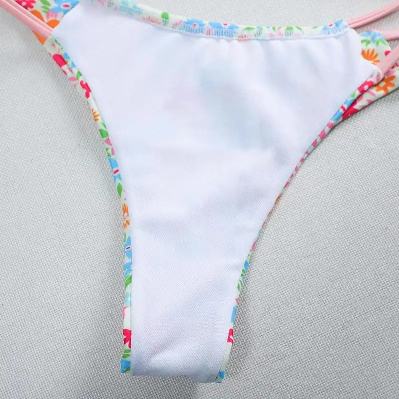 

Bikini Sexy Tube Top Strap Floral Bikini Swimsuit F9Q4