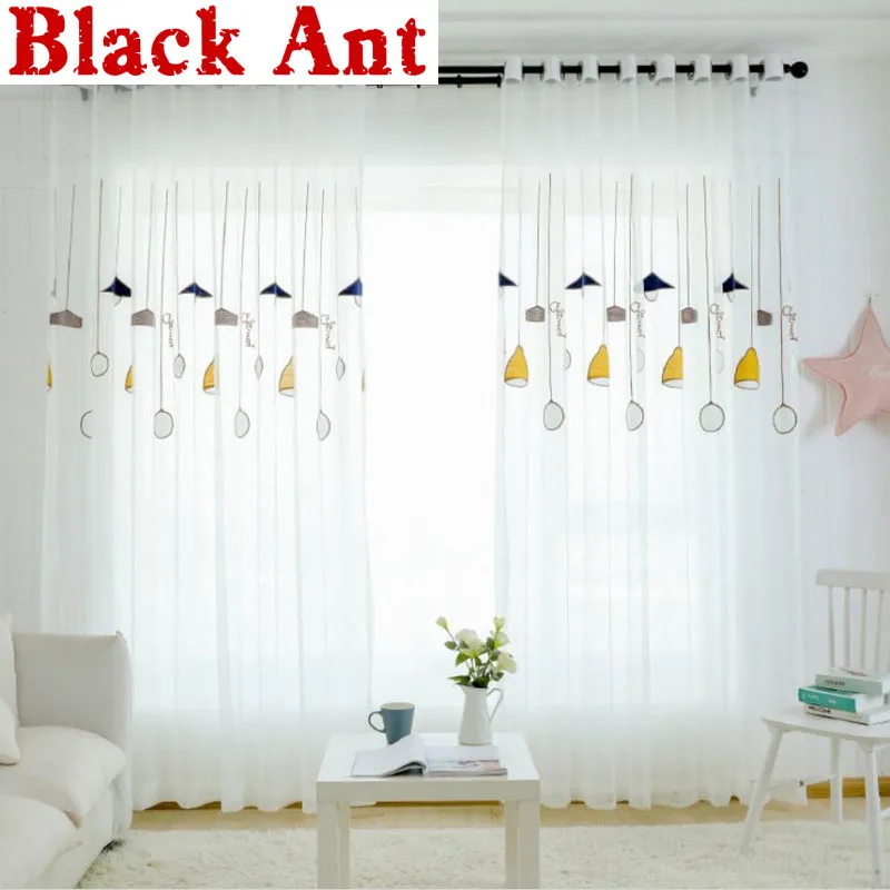 Оконная занавеска дизайнерская Люстра для детской комнаты мультяшная Корейская