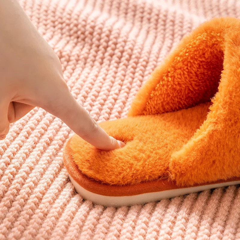 

New Women Shoes Slippers Winter Warm House Home Soft Non Slip Plush Men Lovers Bedroom Ladies Girls Cute Fur Slides High Quality