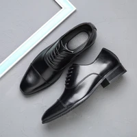 2021 man cow leather shoes rubber sole extra size 47 man office business dress leather flats man split leather wedding shoes