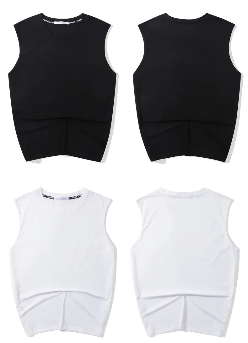 

Cotton Vest For Men Workout Sleeveless T-Shirt Bodybuilding Fitness Sportswear Muscle Singlets Tanktops