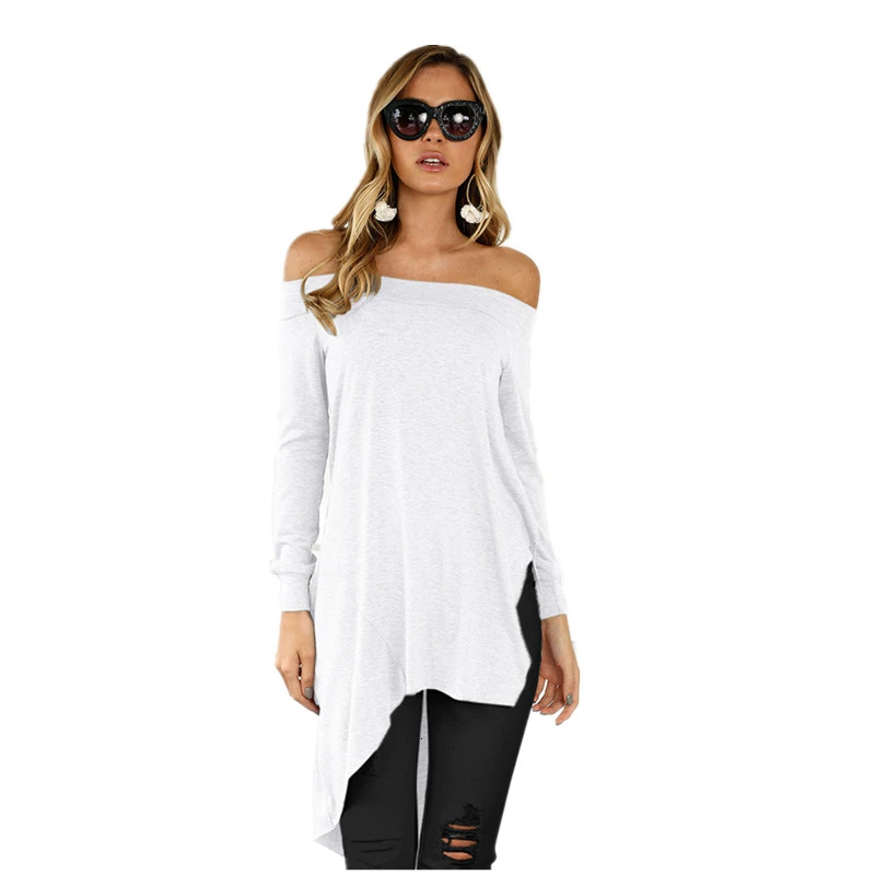 

Fashion Sexy Strapless One Word Lead Irregular Loose Maternity Pregnancy Clothes Pullover Long Sleeve Maternity Tops Autumn