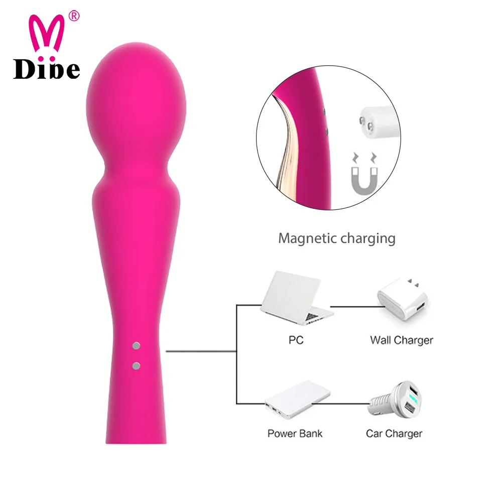 7 скоростей Водонепроницаемая AV Массажная палочка ТОЧКА G Анальный силиконовый