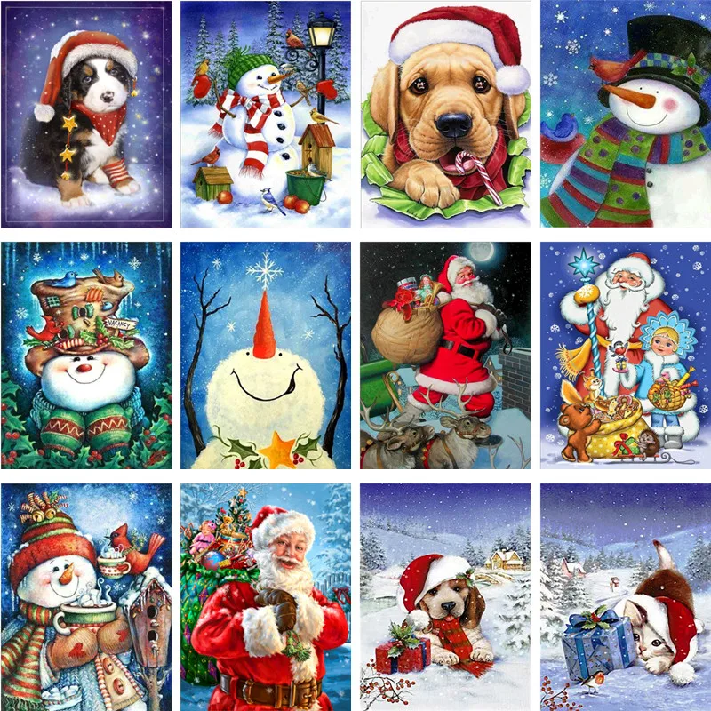 

5D Diamond Painting Snowman Diamond Mosaic Christmas Winter DIY Full Diamond Embroidery Home Decoration