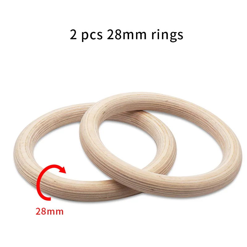 1 pair rings 28mm Профессиональные деревянные гимнастические кольца для тренажерного зала, кольца с регулируемыми длинными пряжками, ремешки для тренировок для дома, тренажерного зала и Кросса, фитнеса - Цвет: 1 pair rings 28mm