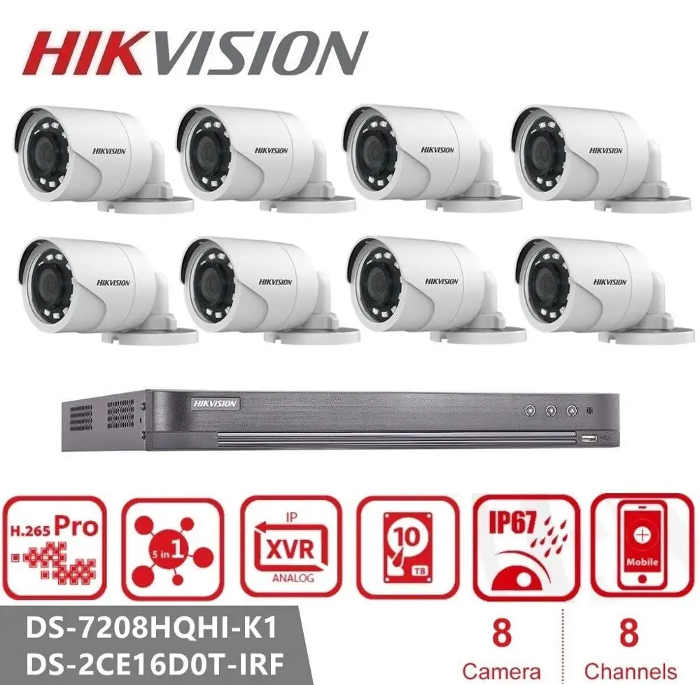 Камера видеонаблюдения Hikvision инфракрасная камера безопасности с защитой от