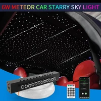 6w 12holes meteor car starry sky light car roof star night light auto accessories led interior ceiling lamp fiber optic lights