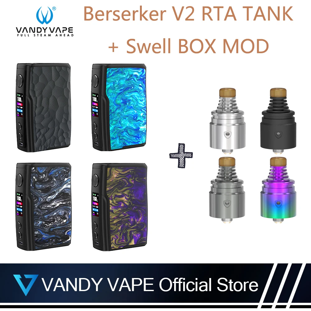 Оригинальный вейп Vandy Berserker V2 MTL RDA Tank атомайзер с боксмодом Vandyvape swwell комплект