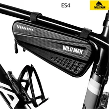Wild Man Bike Triangle Bag Hard Shell Phone Tool Waterproof  Tube Front Frame Big Capacity Cycling Bag Bicycle Mtb Accessories