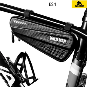wild man bike triangle bag hard shell phone tool waterproof tube front frame big capacity cycling bag bicycle mtb accessories free global shipping