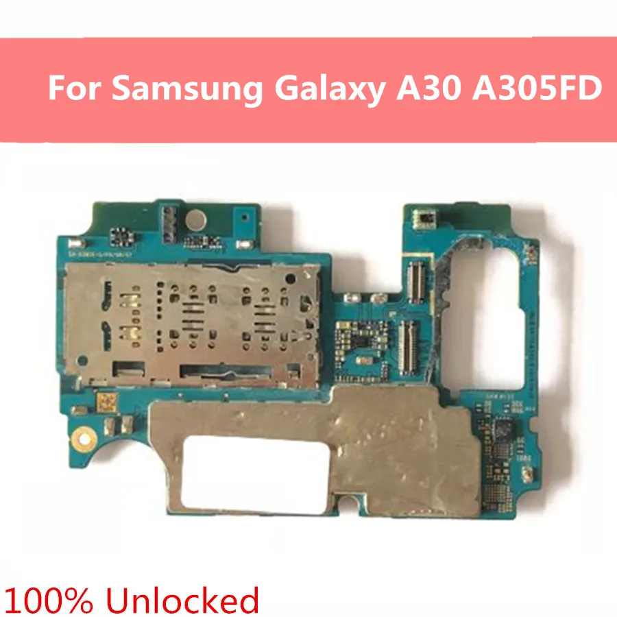 Разблокировка для Samsung Galaxy A30 материнская плата A305F/FD/G оригинальная с Android