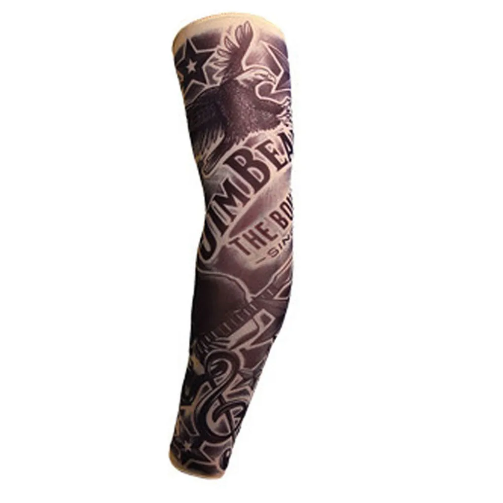

Outdoor Cycling Sleeves Fashion 3D Tattoo Printed Arm Warmer UV Protection MTB Bike Bicycle Sleeves Arm Protect Ridding Sleeves