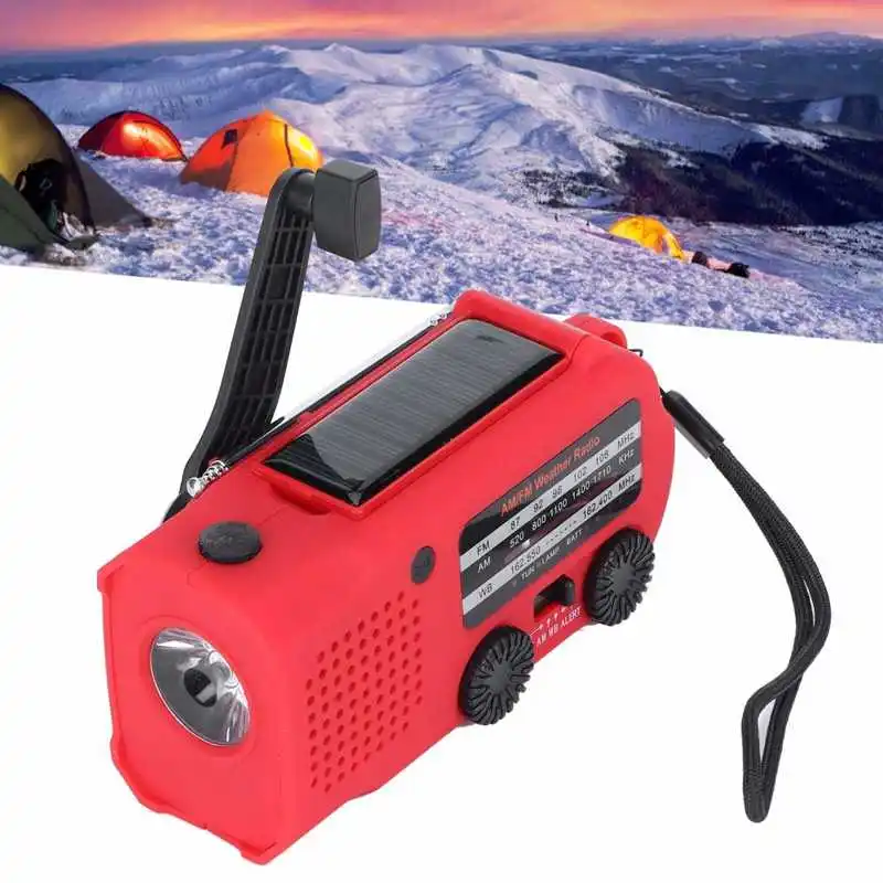 Многофункциональный ручной радиоприемник ABS на солнечной энергии SOS